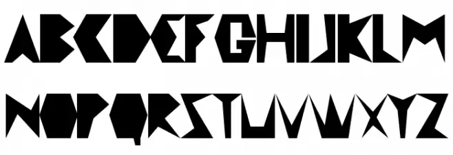 cutout Font UPPERCASE