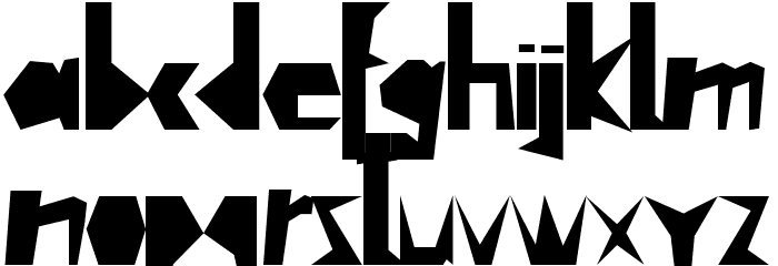 cutout Font LOWERCASE