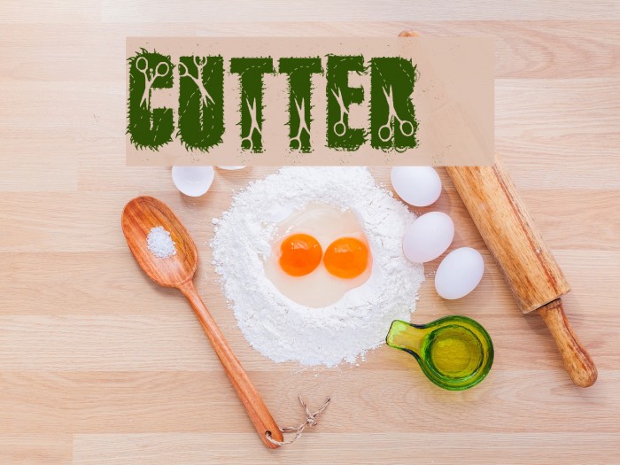 cutter Font examples