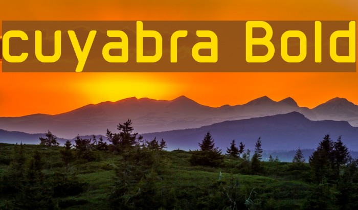 cuyabra Bold Font examples