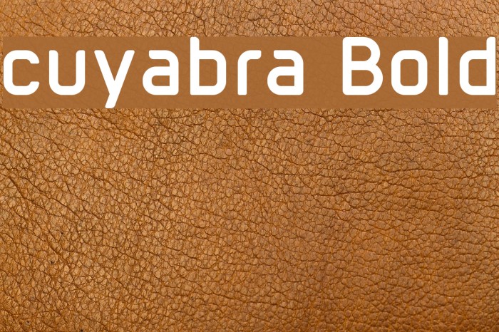 cuyabra Bold Font examples