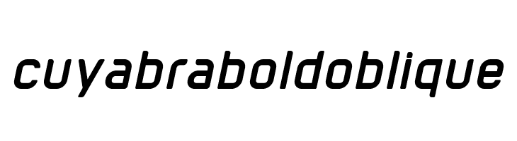 cuyabra bold oblique  免费字体下载