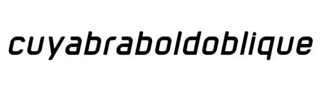 cuyabra bold oblique  Frei Schriftart Herunterladen