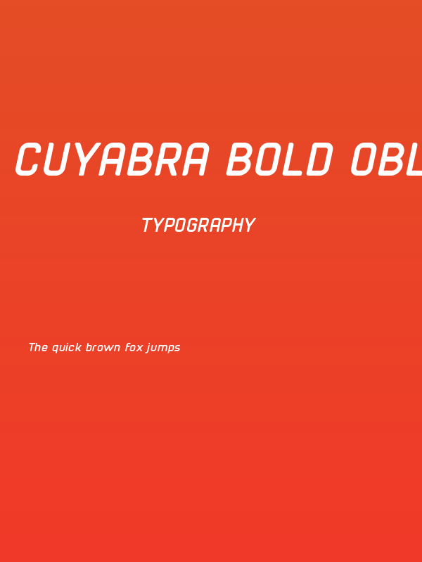 cuyabra bold oblique Poster