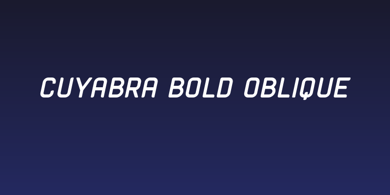 cuyabra bold oblique Social Header