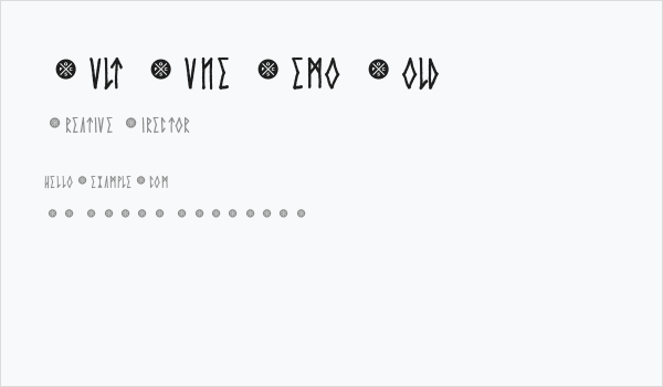 Cvlt Rvne Demo Bold Business Card