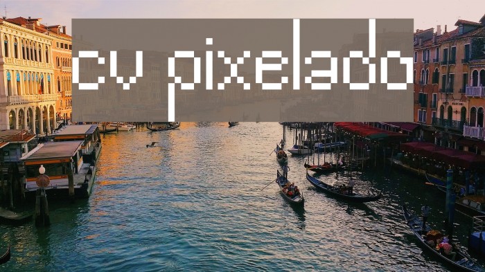 cv pixelado Font examples