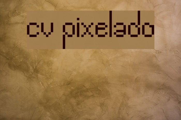 cv pixelado Font examples