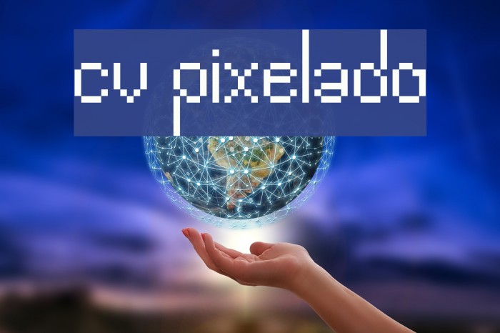 cv pixelado Font examples