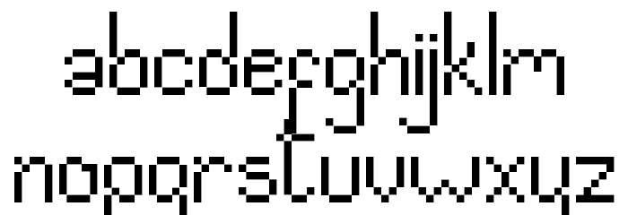 cv pixelado Font LOWERCASE
