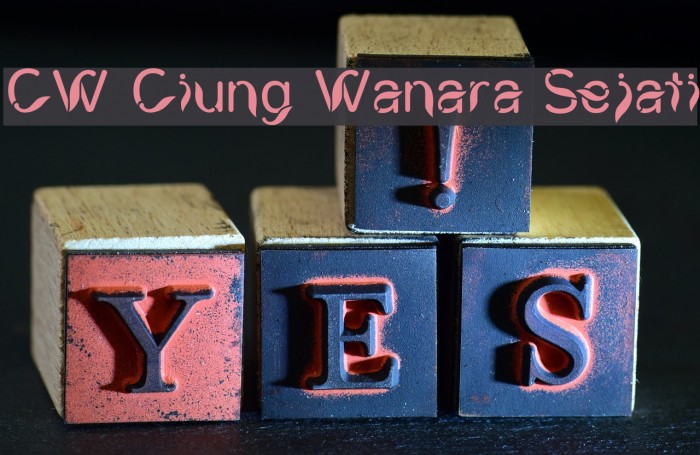 CW Ciung Wanara Sejati Font examples