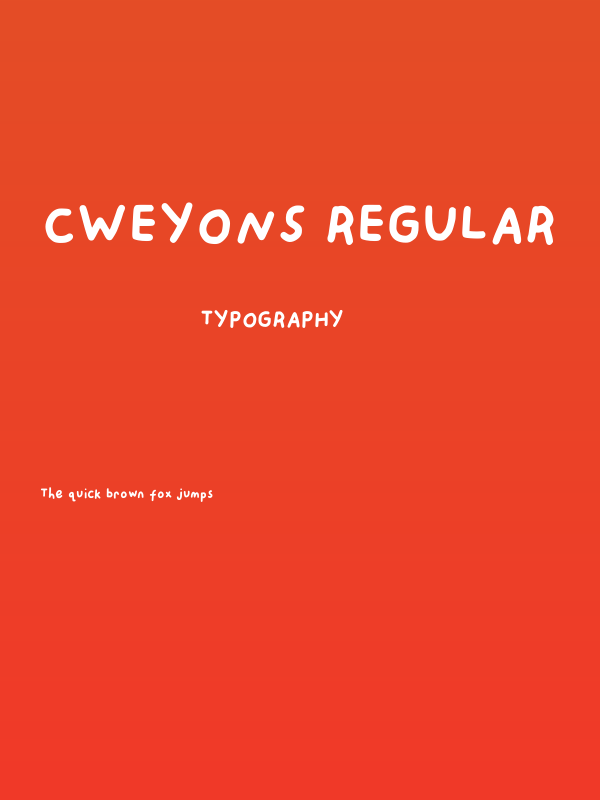 Cweyons Regular Poster
