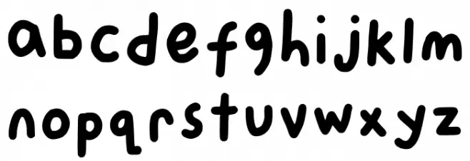 Cweyons Regular Font LOWERCASE