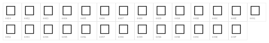 cwTeXFangSong Character Map