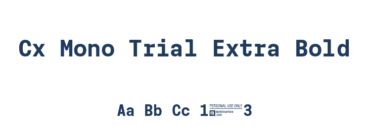 Cx Mono Trial Extra Bold Font Preview