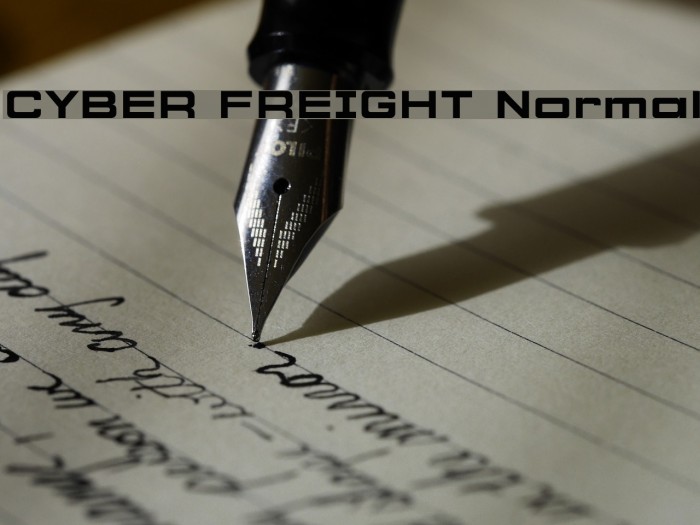 CYBER FREIGHT Normal Font examples