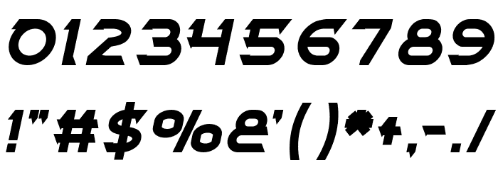 CYBERTOOTH Bold Italic Font OTHER CHARS