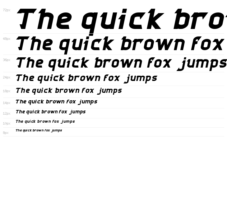 CYBERTOOTH Bold Italic Waterfall