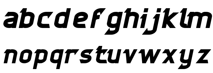 CYBERTOOTH Bold Italic Font LOWERCASE