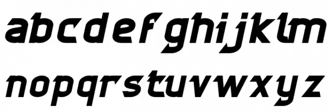 CYBERTOOTH Bold Italic Font Litere mici