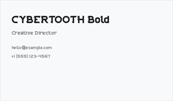 CYBERTOOTH Bold Business Card
