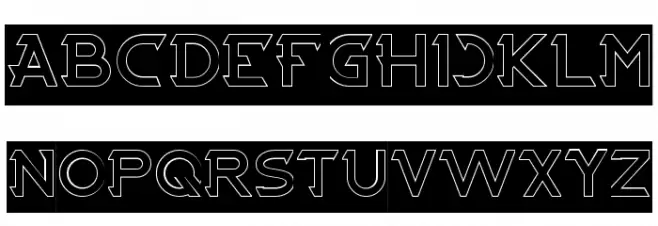 CYBERTOOTH-Hollow-Inverse फ़ॉन्ट अपरकेस
