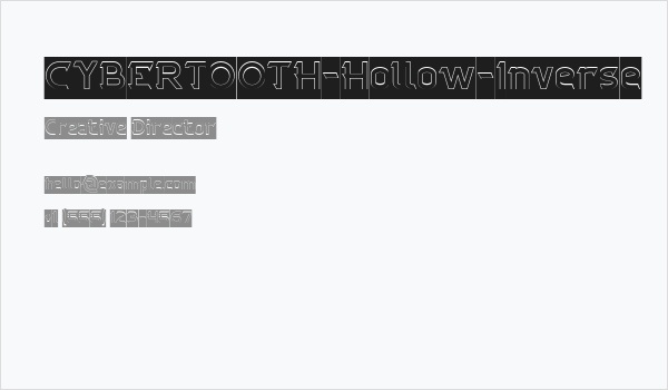 CYBERTOOTH-Hollow-Inverse Business Card