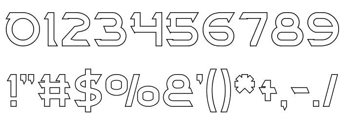 CYBERTOOTH-Hollow Font OTHER CHARS