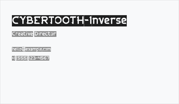 CYBERTOOTH-Inverse Business Card