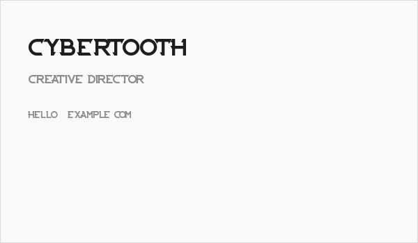 CYBERTOOTH Business Card