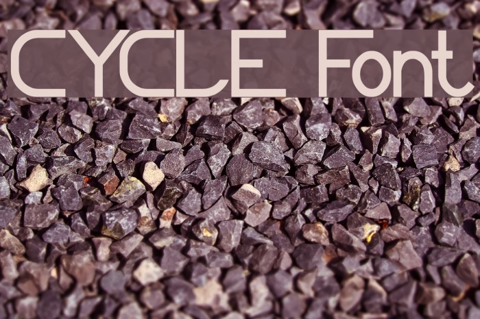 CYCLE Font examples