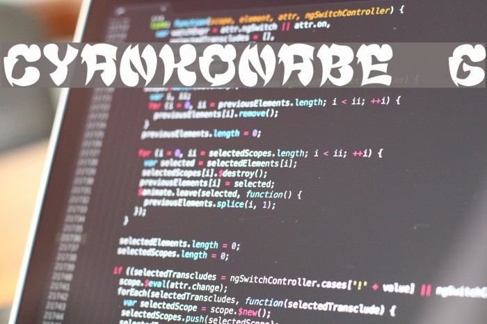 Cyankonabe__G Font examples