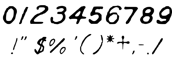 Cyanotype Font OTHER CHARS