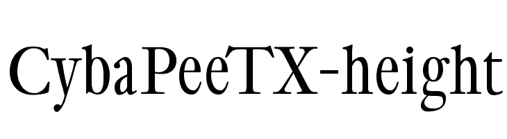 CybaPeeTX-height Font