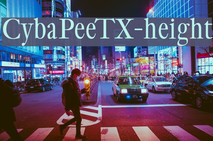 CybaPeeTX-height Font examples