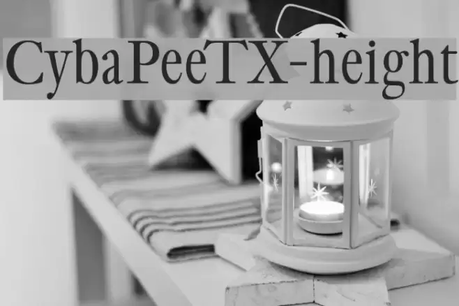 CybaPeeTX-height Font examples