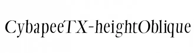 CybapeeTX-heightOblique  Скачать бесплатные шрифты