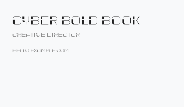 Cyber Bold Book Business Card