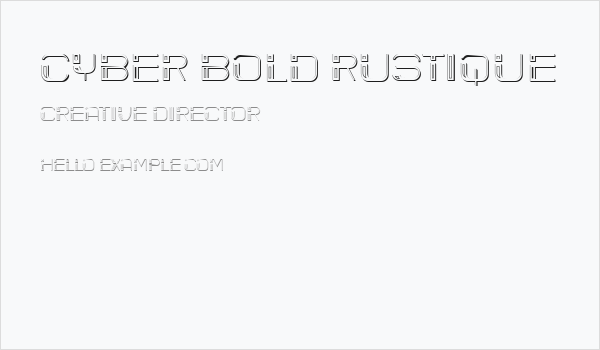 Cyber Bold Rustique Business Card