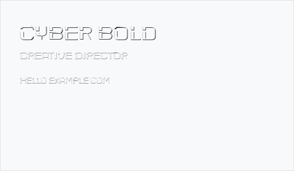 Cyber Bold Business Card