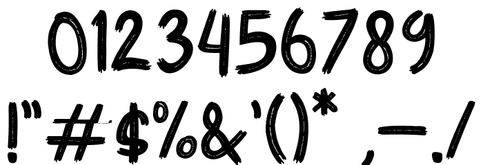 Cyber Brush Font OTHER CHARS