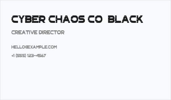 Cyber Chaos co_black Business Card