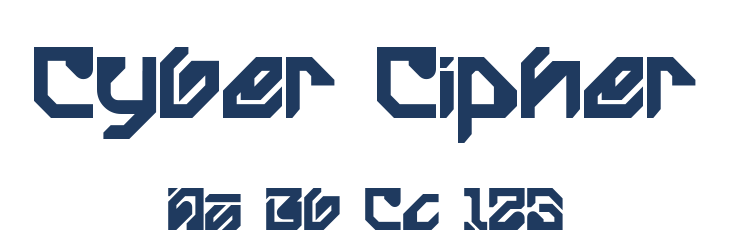 Cyber Cipher Font Preview
