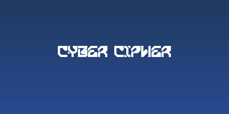 Cyber Cipher Social Header