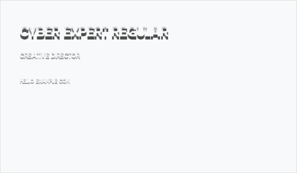 Cyber Expert Regular Business Card