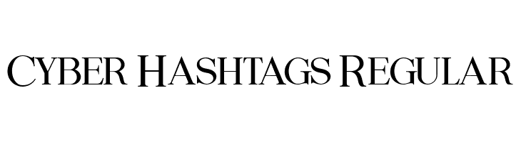 Cyber Hashtags Regular  Free Fonts Download