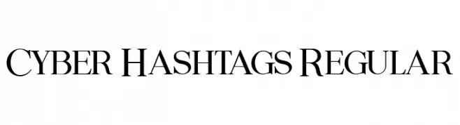 Cyber Hashtags Regular  Frei Schriftart Herunterladen