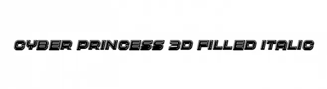 Cyber Princess 3D Filled Italic  Скачать бесплатные шрифты