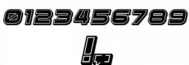 Cyber Princess 3D Filled Italic Font OTHER CHARS