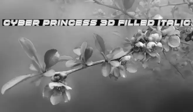 Cyber Princess 3D Filled Italic Font examples